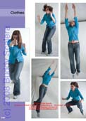 Girl jump punch fly pose book